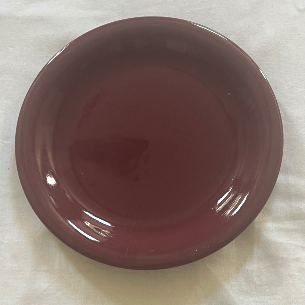 Eddie Bauer Home Salad Plate Burgundy Red Stoneware Glossy Dinnerware 8 inch